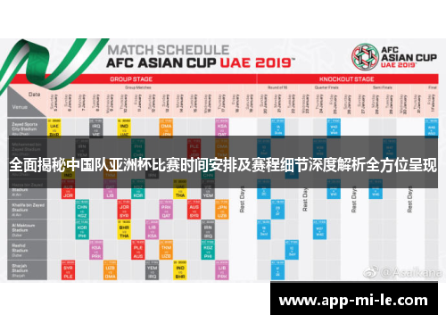 全面揭秘中国队亚洲杯比赛时间安排及赛程细节深度解析全方位呈现